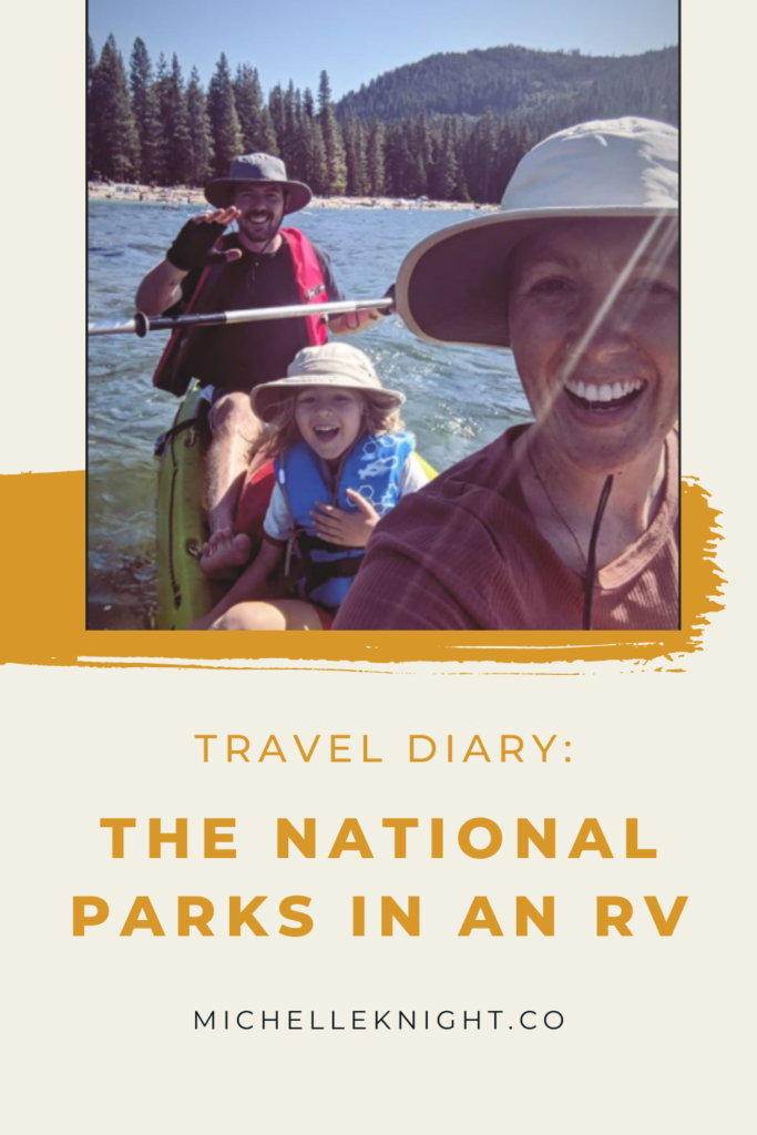 On Episode 28 of The Beautiful Climb Podcast, Michelle Knight Shares an August Travel Recap and Talks about Her Family's National Park Adventures Traveling in their RV. #travel #RV #tinyliving #nomadlife | MichelleKnight.Co